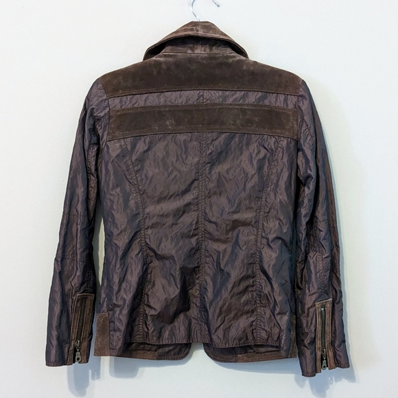 Chicos women's suede trimmed zipper jacket - Picture 5 of 6